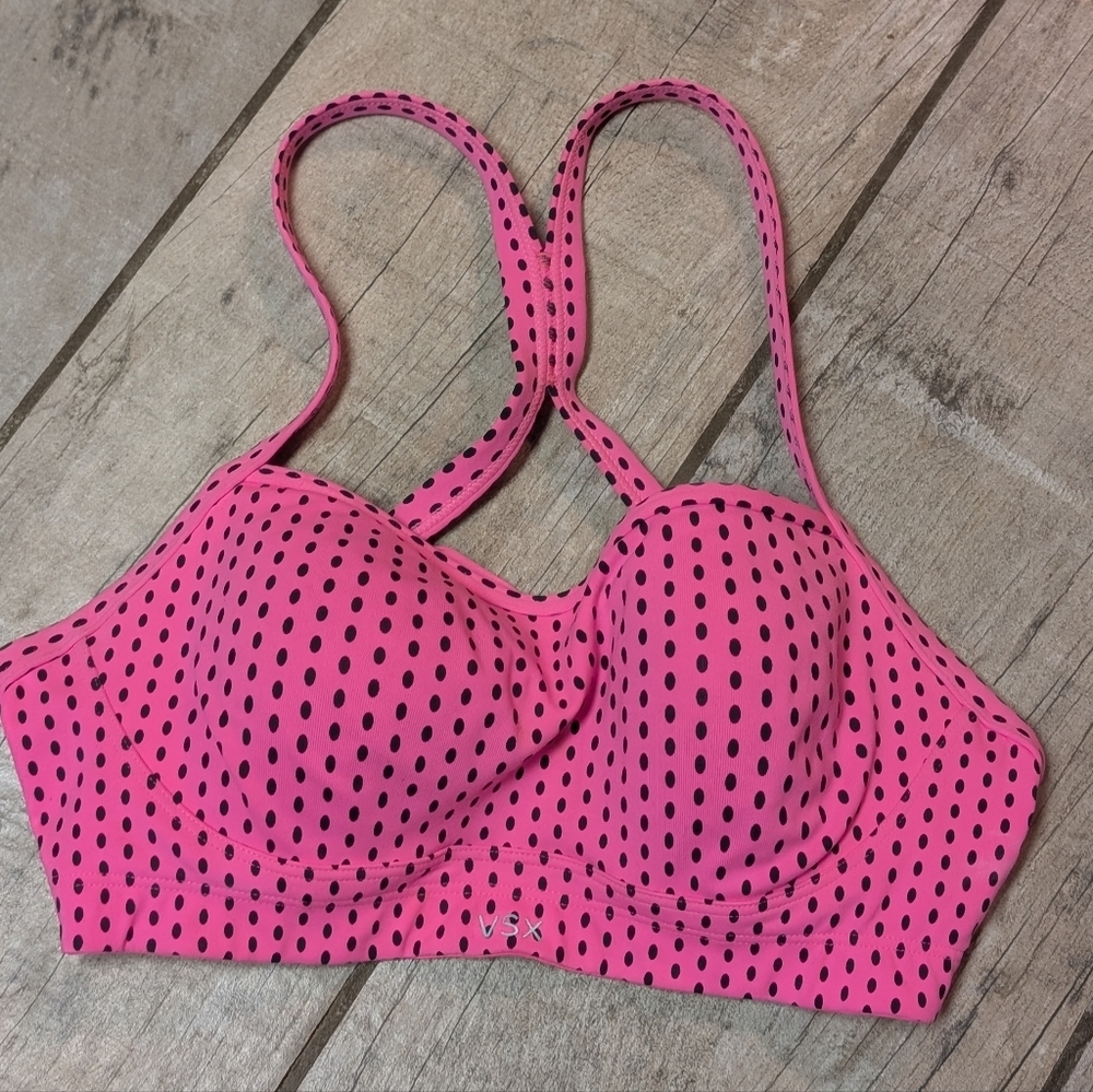 Pink Polka Dot Bra Top